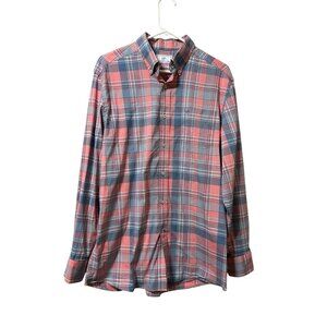 Southern Tide Coastal Passage Shirt Men's Button Up Size M‎ Plaid Salmon Preppy